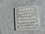 GOOSEN Magdalena Hendriena 1927-2004