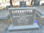 ESTERHUYSE Hester Elizabeth Retief nee DE VILLIERS 1895-1976