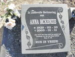 MCKENZIE Anna 1920-2003