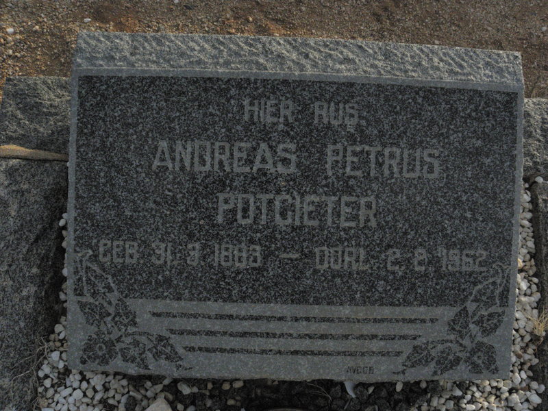 POTGIETER Andreas Petrus 1883-1962