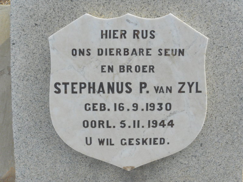 ZYL Stephanus P., van 1930-1944