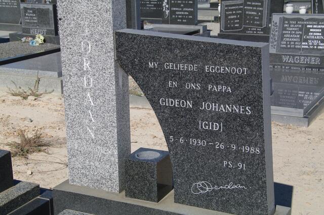JORDAAN Gideon Johannes 1930-1988