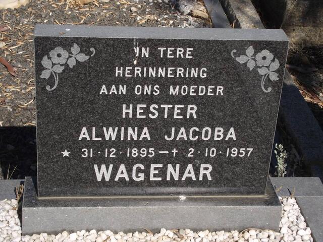 WAGENAR Hester Alwina Jacoba 1895-1957