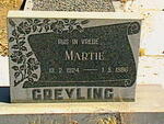 GREYLING Martie 1924-1986