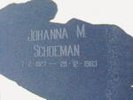 SCHOEMAN Johanna M. 1927-1983