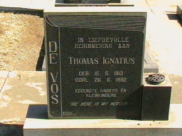 VOS Thomas Ignatius, de 1913-1982