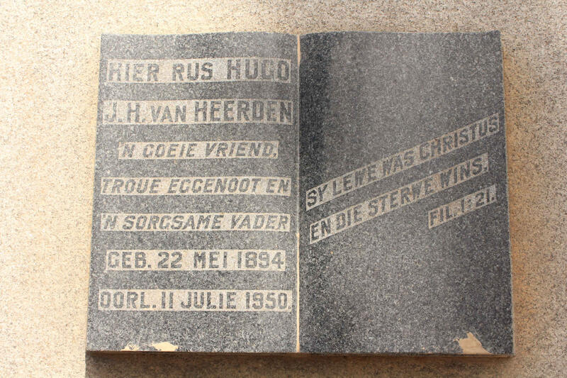 HEERDEN Hugo J.H., van 1894-1950