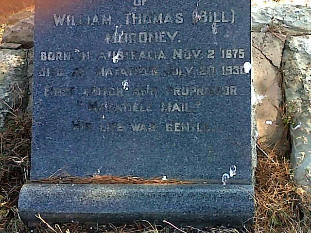 MORONEY William Thomas 1875-1930