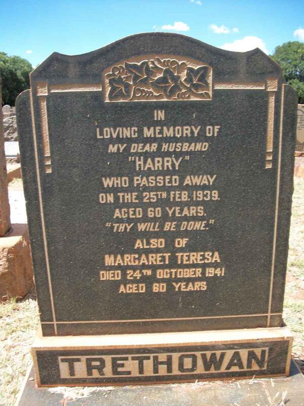 TRETHOWAN Harry -1939 & Margaret Teresa -1941