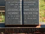 KLEYNHANS Johannes Henning 1929-1986 & Emmerentia Magrietha 1929-1986