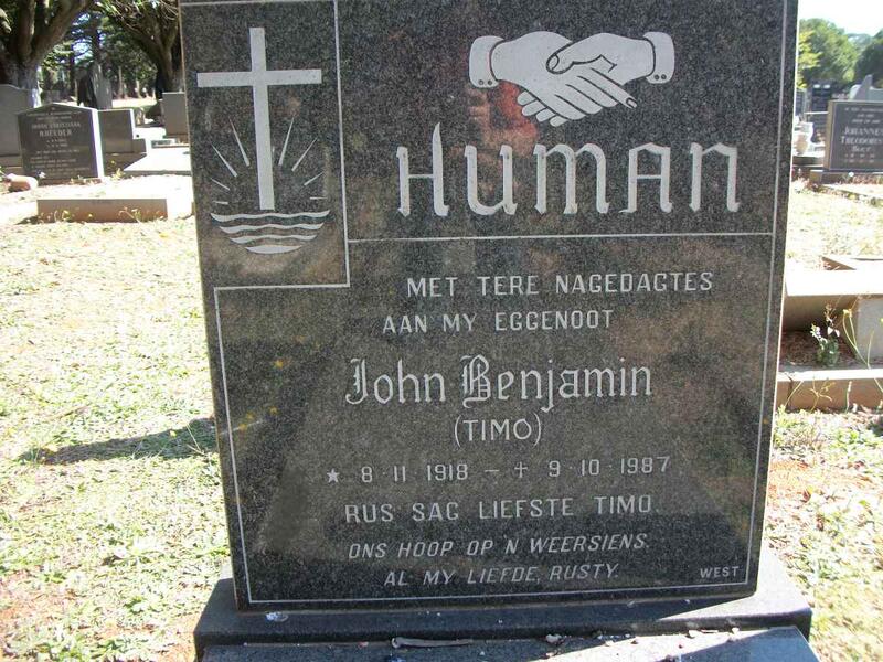HUMAN John Benjamin 1918-1987