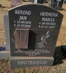 GROTENHUIS Berend Jan 1931-2001 & Hermina Maria 1925-2007