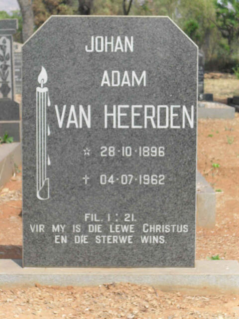 HEERDEN Johan Adam, van 1896-1962