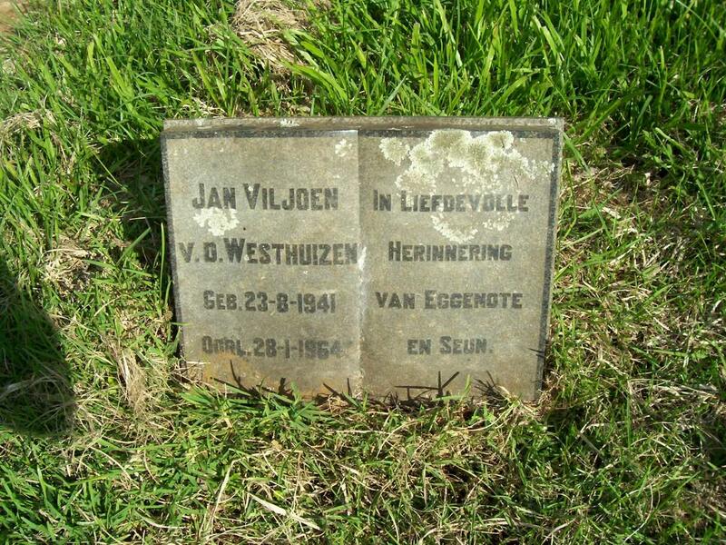 WESTHUIZEN Jan Viljoen, v.d. 1941-1964