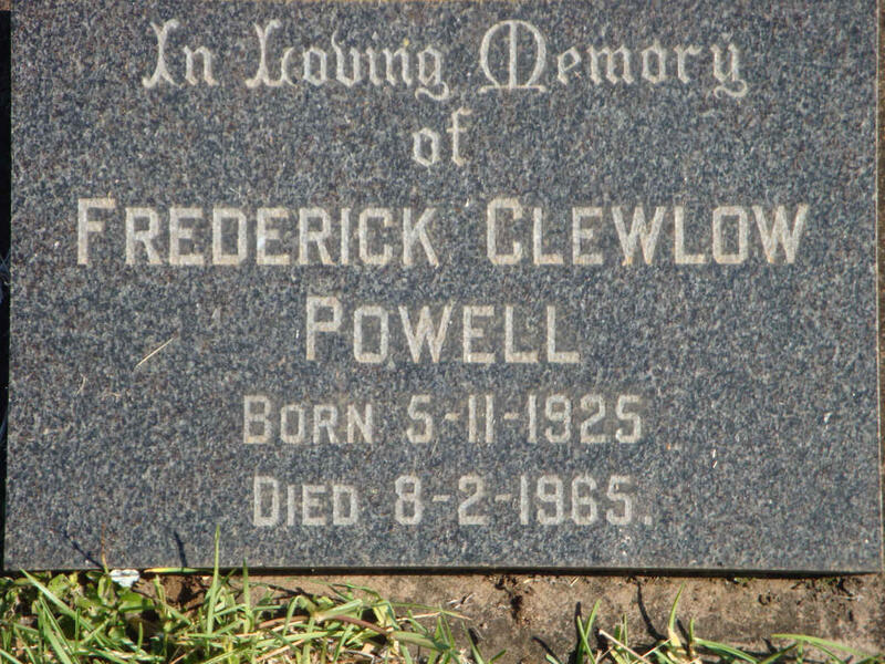 POWELL Frederick Clewlow 1925-1965