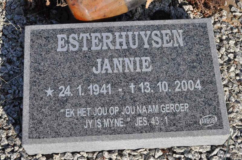 ESTERHUYSEN Jannie 1941-2004