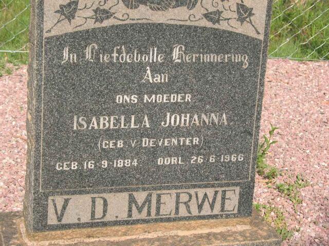MERWE Isabella, v.d. nee v. DEVENTER 1884-1966
