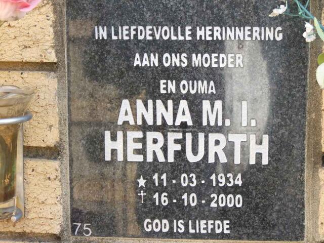 HERFURTH Anna M.I. 1934-2000