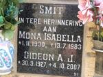 SMIT Gideon A.J. 1927-2007 & Mona Isabella 1930-1983