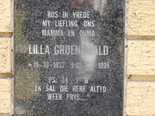 GROENEWALD Lilla 1922-1998