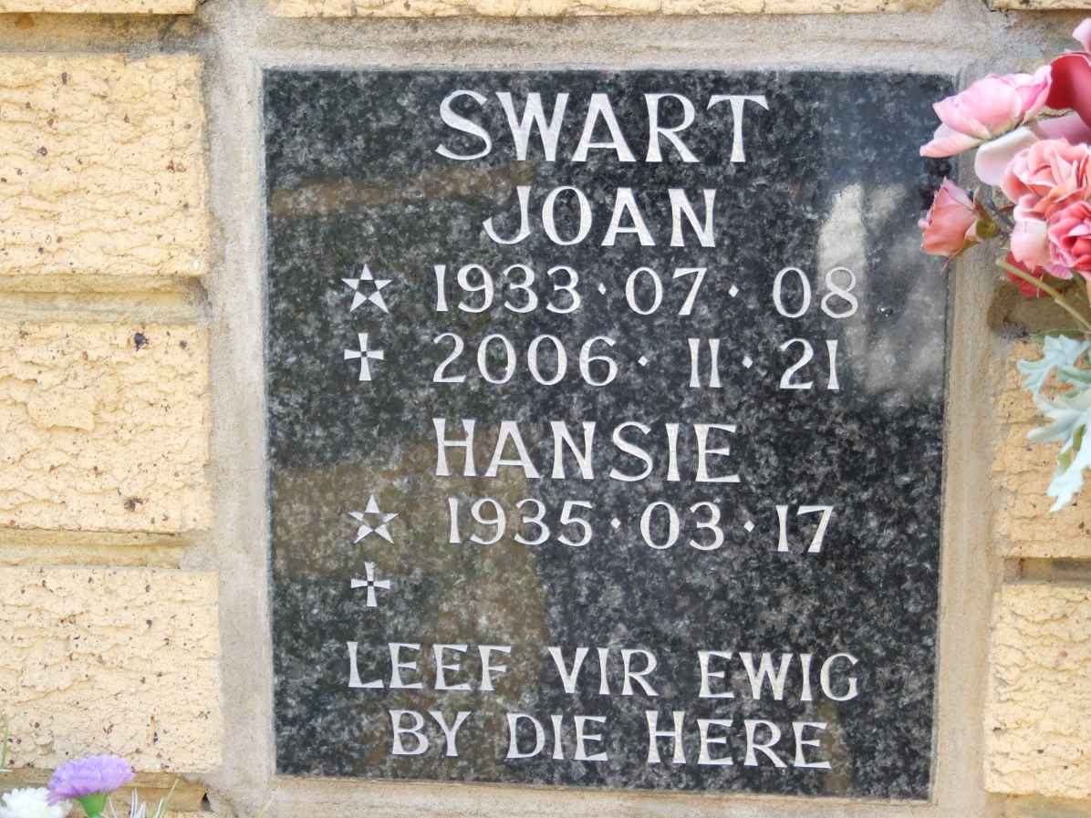SWART Hansie 1935- & Joan 1933-2006