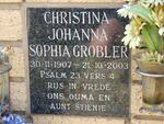 GROBLER Christina Johanna Sophia 1907-2003