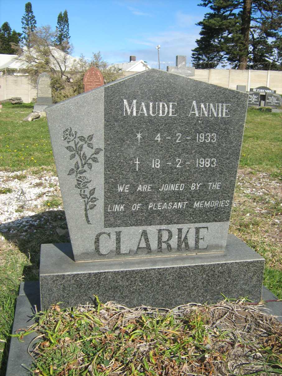 CLARKE Maude Annie 1933-1983