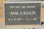 BEKKER Anna S. 1913-1981