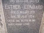 LOMBARD Esther 1931-1954