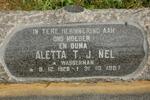 NEL Aletta T.J. nee WASSERMAN 1928-1987