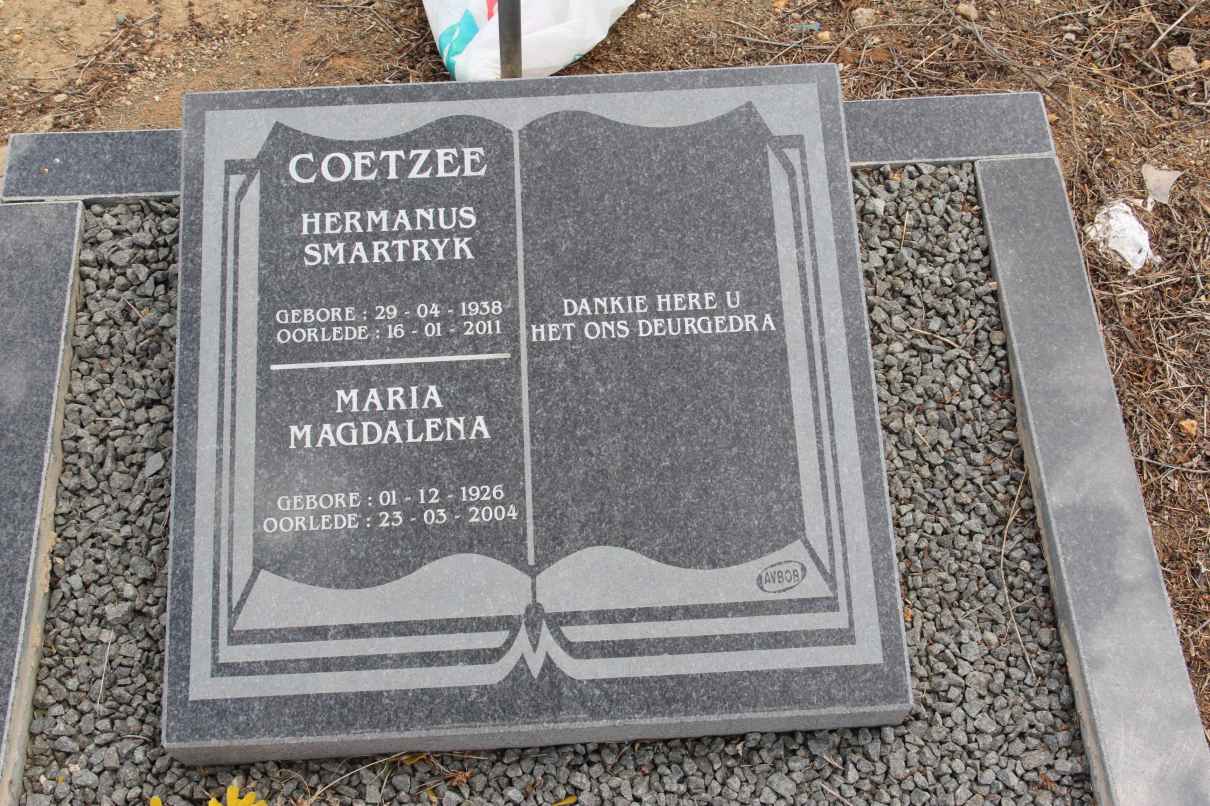 COETZEE Hermanus Smartryk 1938-2011 & Maria Magdalena 1926-2004