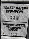 THOMPSON Ernest Haigh 1918-1990 & Susanna Sophia 1921-2011 