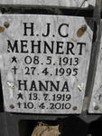 MEHNERT H.J.C. 1913-1995 & Hanna 1919-2010