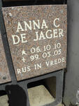 JAGER Anna C., de 1906-1999