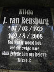 RENSBURG Hilda, J. van 1928-2008