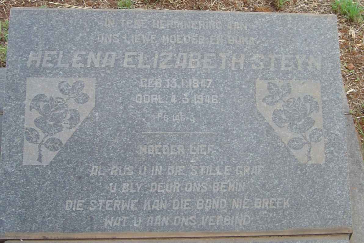 STEYN Helena Elizabeth 1917-1946