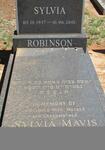 ROBINSON Sylvia Mavis 1937-2001