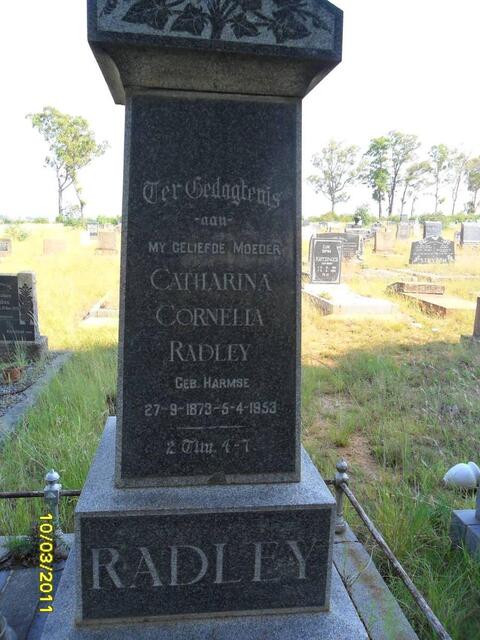 RADLEY Catharina Cornelia nee HARMSE 1873-1953