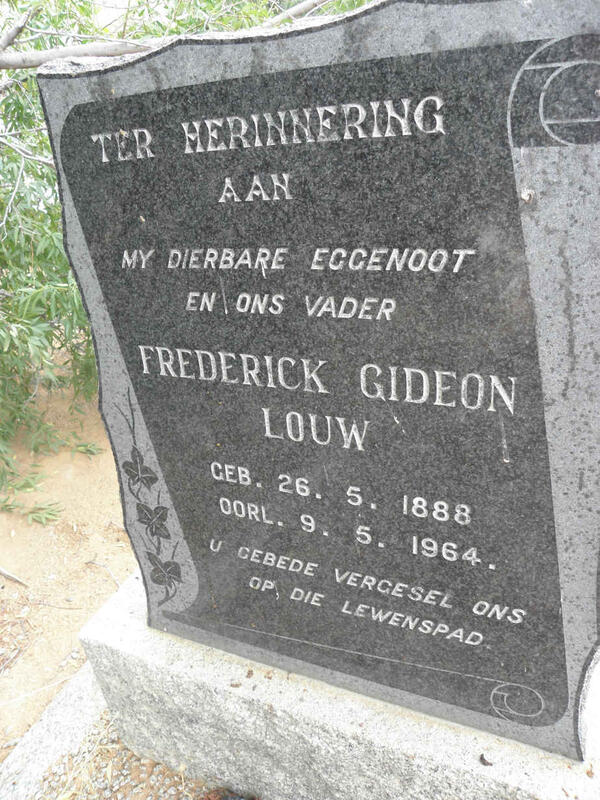LOUW Frederick Gideon 1888-1964