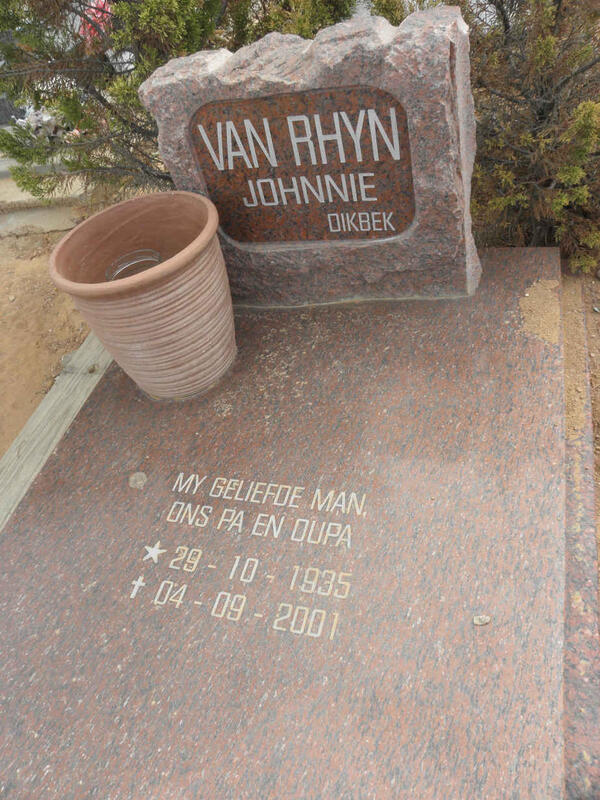 RHYN Johnnie, van 1935-2001