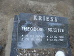 KRIESS Theodor 1909-1992 & Brigitte 1930-1998