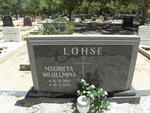 LOHSE Magrieta Wilhelmina 1915-1975