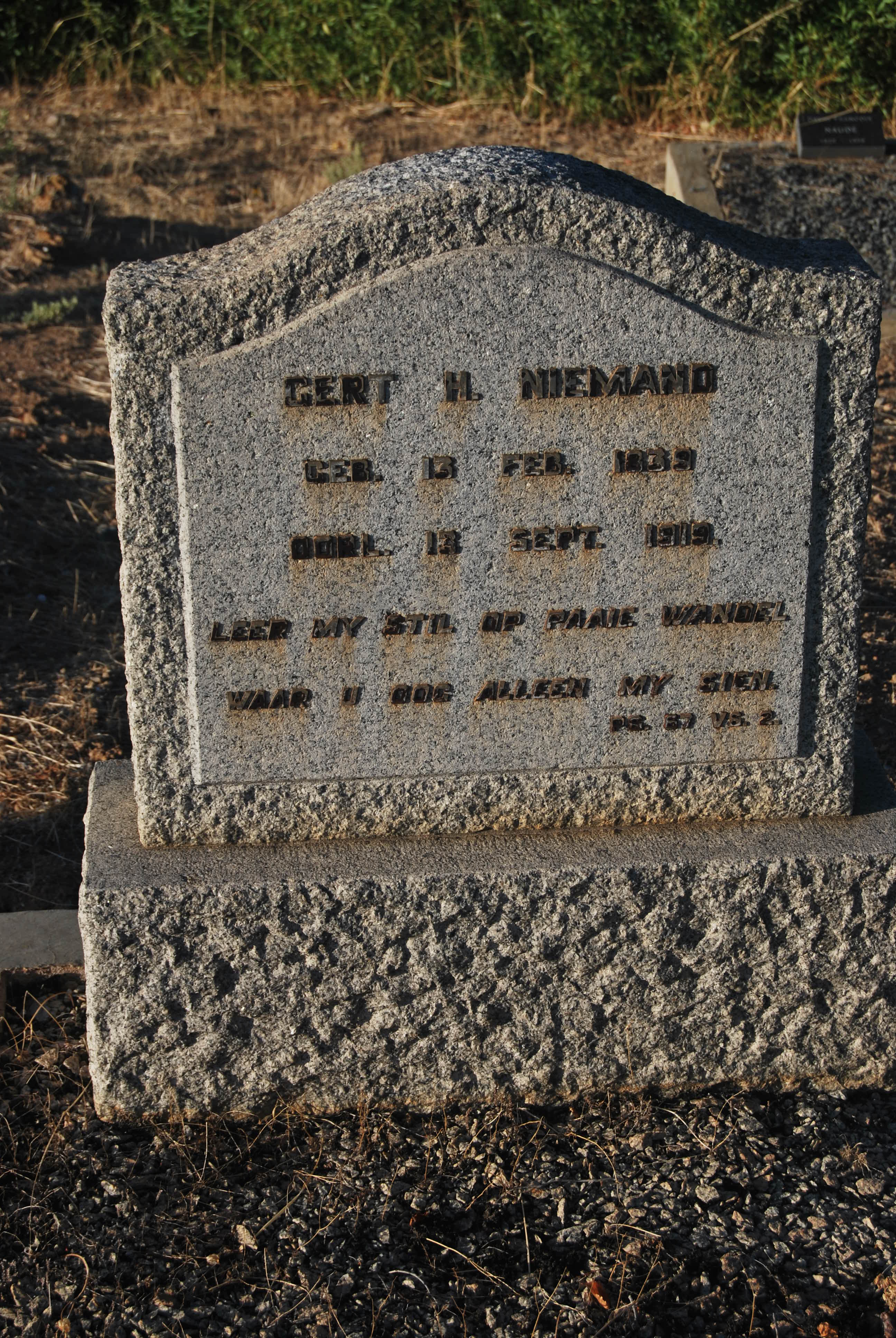 NIEMAND Gert H. 1839-1919