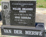 MERWE Willem Johannes Steyn, van der 1928-2000 & Anna Carolina 1936-