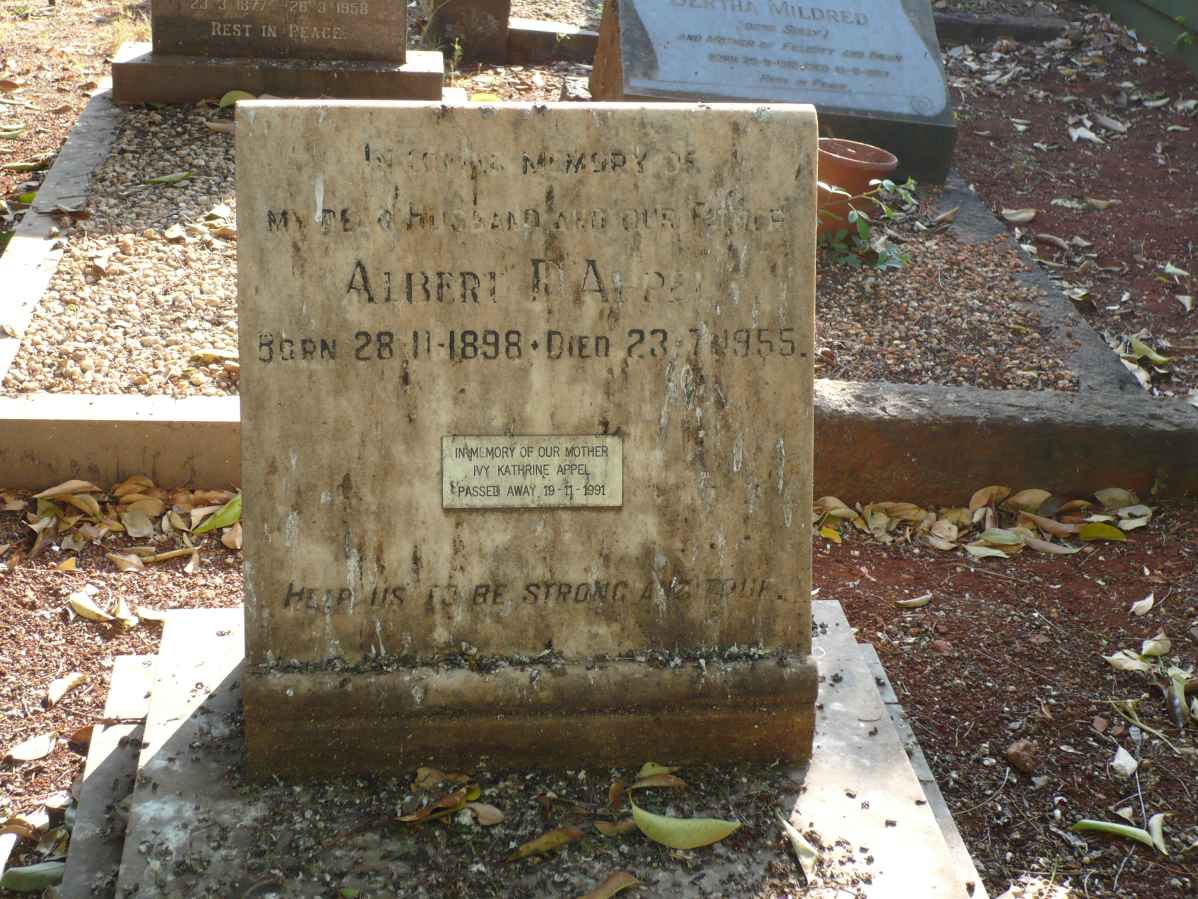 APPEL Albert P. 1898-1955 & Ivy Kathrine -1991