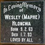 HLONGWA Wesley 1963-1993