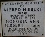 HIBBERT Alfred 1893-1972 & Honoria Ann 1912-2000