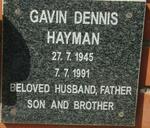 HAYMAN Gavin Dennis 1945-1991
