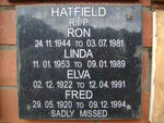 HATFIELD Fred 1920-1994 :: HATFIELD Elva 1922-1991 :: HATFIELD Ron 1944-1981 :: HATFIELD Linda 1953-1989
