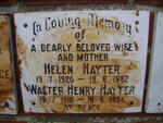 HAYTER Walter Henry 1910-1994 & Helen 1920-1982
